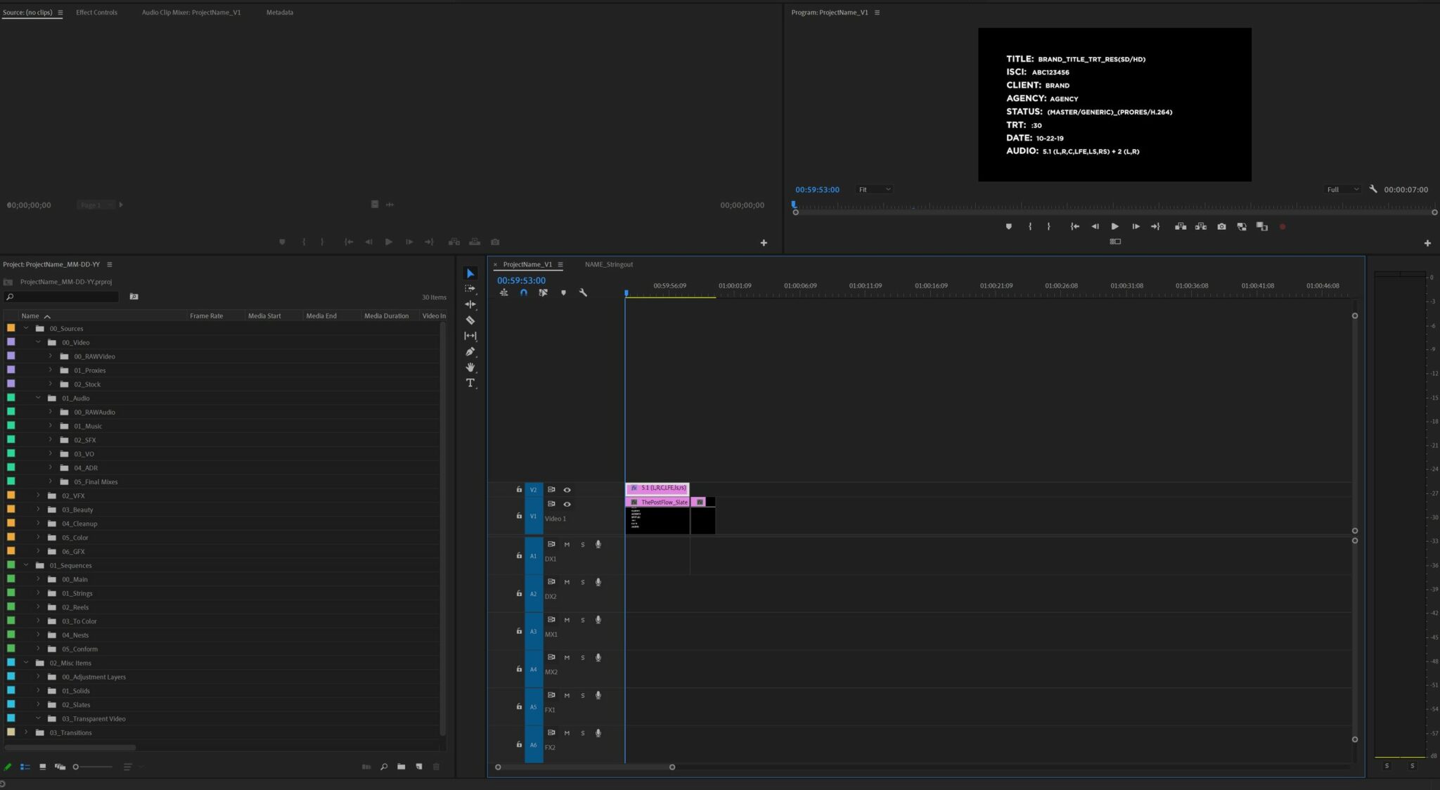 Professional Folder Structure for Premiere Pro - The Post Flow