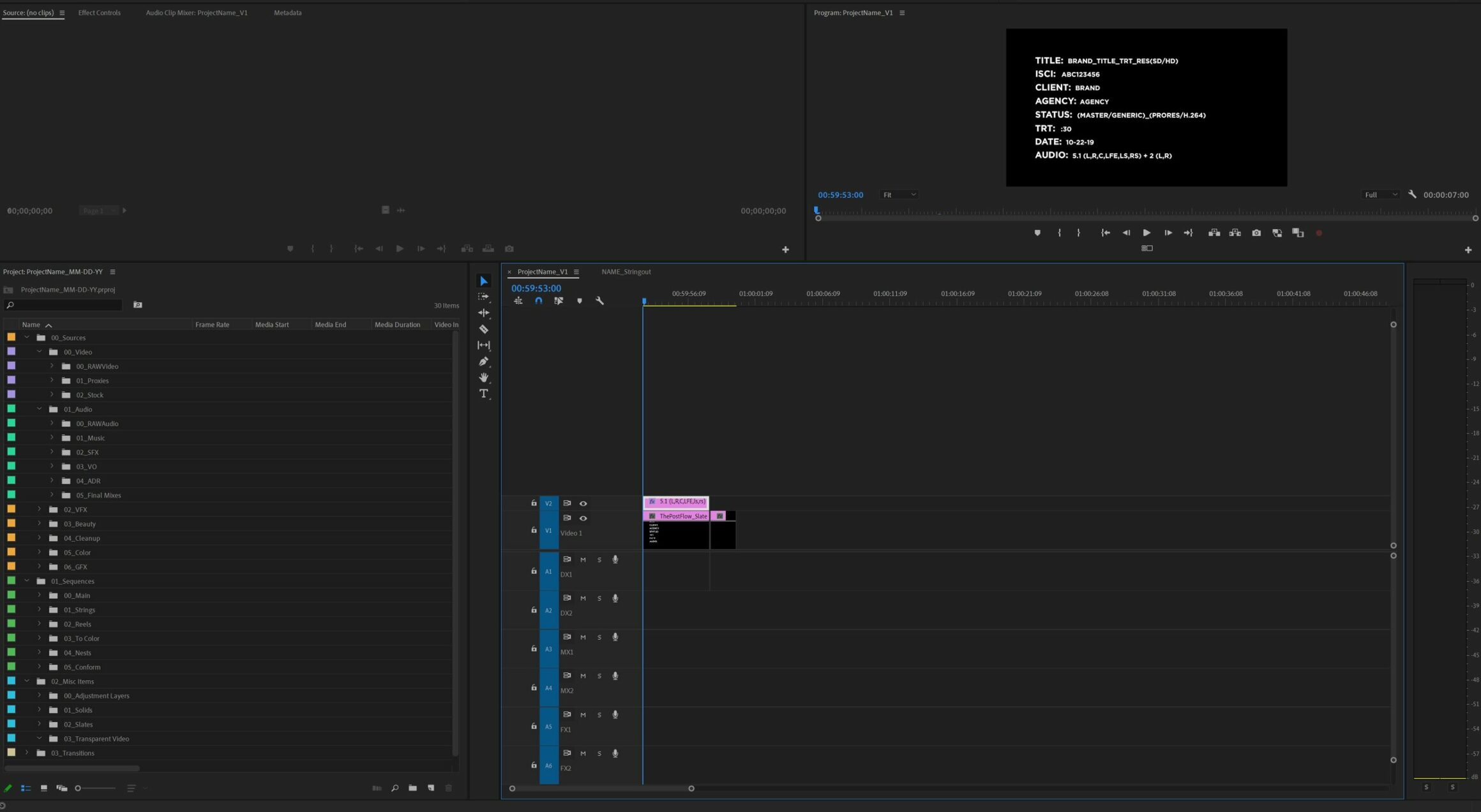Professional Folder Structure for Premiere Pro The Post Flow