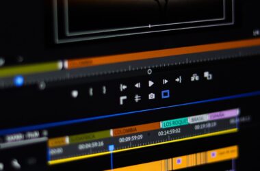 Video editing interface open on a computer screen